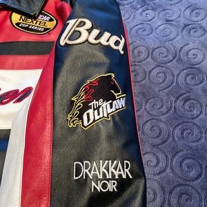 Leather Budwiser NASCAR jacket Wilson Leather